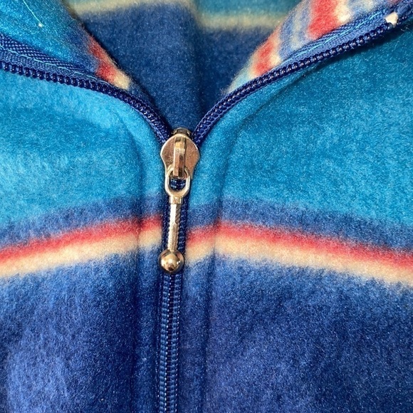 VINTAGE Out Brook Western Stripe Print Fleece Button-up Size Large - Picture 15 of 16